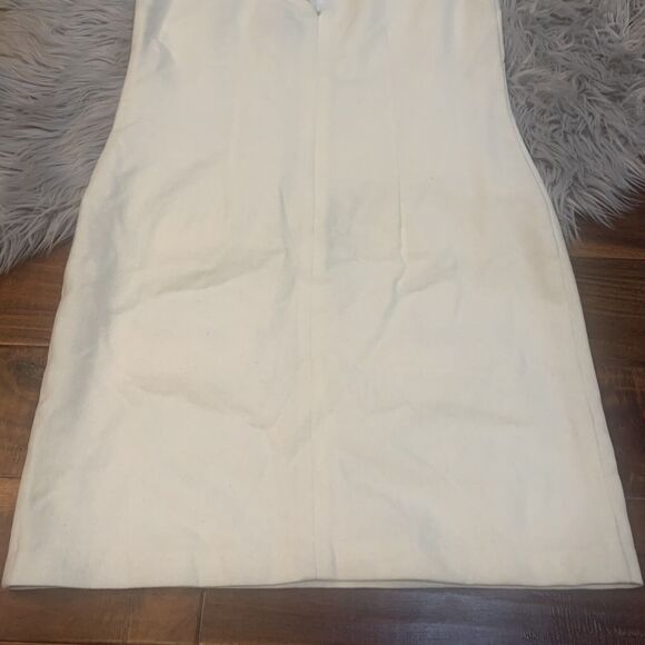 Leona by Lauren Leonard Womens Dress Size 6 Ivory Wool Gold Button Josephine New - Picture 10 of 10